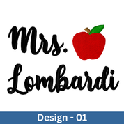 Specialty Design | Teacher with Apple | Design 01