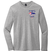 District Personalized Long Sleeve Tee with Flag Caduceus