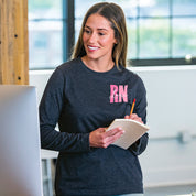 Personalized Women's Long Sleeve Tee | Blue or Pink Certifications