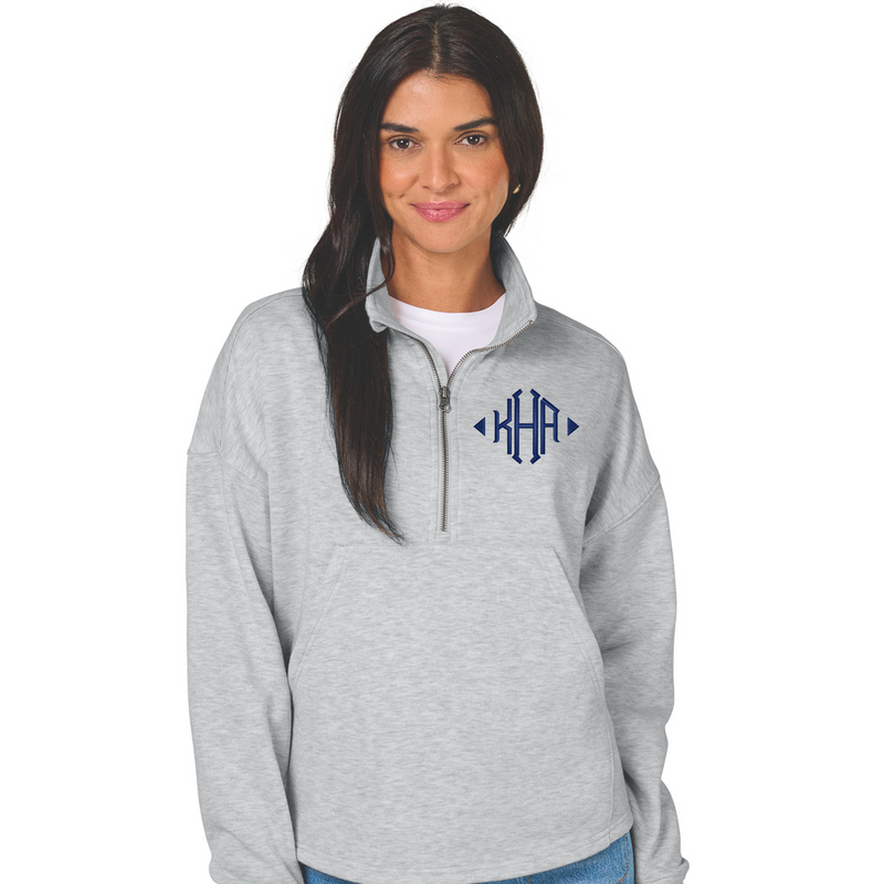 Monogrammed Women's Willow Half Zip Sweatshirt