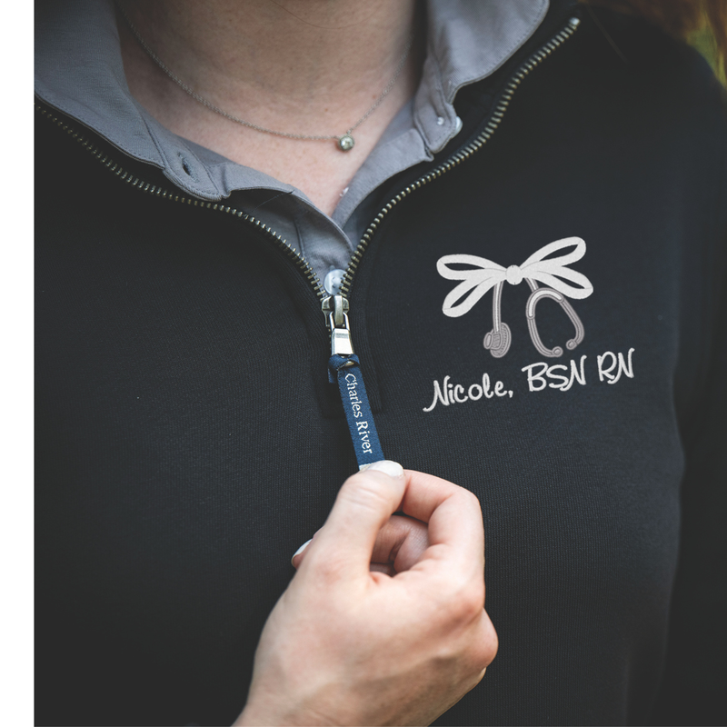 Women's Crosswind 1/4 Zip Sweatshirt | Bow Embroidery