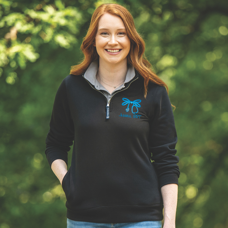 Women's Crosswind 1/4 Zip Sweatshirt | Bow Embroidery