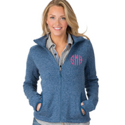 Monogrammed Charles River Women's Heathered Fleece Nurse Jacket