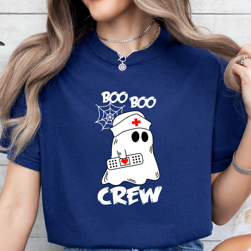 Comfort Colors Nurse BOO BOO CREW printed tee