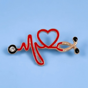Stethoscope Heartbeat Pin