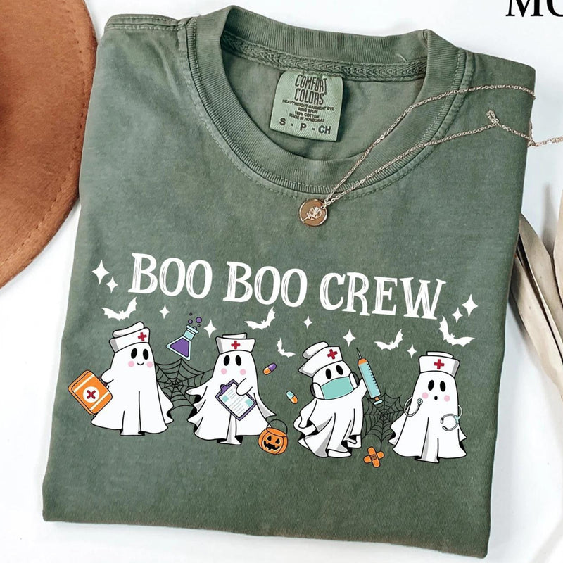 Comfort Colors BOO BOO CREW printed tee