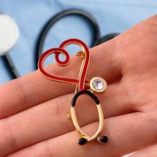 Heart Stethoscope Pin