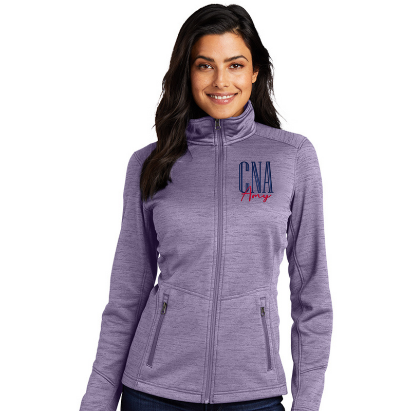 Ladies Digi Stripe Personalized Nurse Full Zip with Tall Certifications