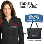 Eddie Bauer® Ladies Full-Zip Microfleece Jacket PLUS Tote Bag Combo