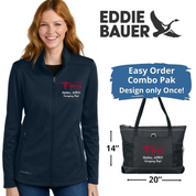 Eddie Bauer® Women’s Smooth Mid Layer Full-Zip PLUS Tote Bag Combo