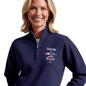 Personalized 1/4 zip Embroidered Flag Sweatshirt - Unisex Sizing