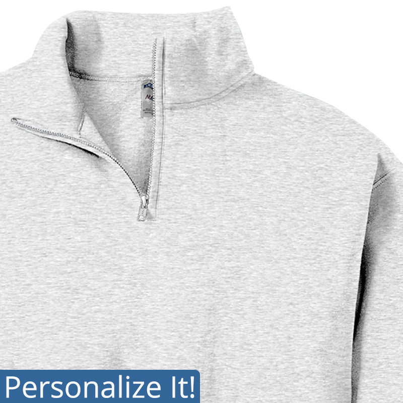 Personalized 1/4 zip Sweatshirt |Tall Certification - Unisex Sizing | PLUS TOTEBAG Combo