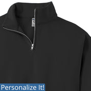 Personalized 1/4 zip Sweatshirt |Tall Certification - Unisex Sizing | PLUS TOTEBAG Combo