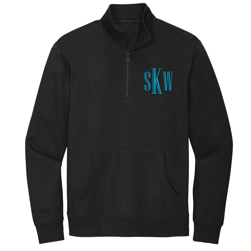 Monogrammed Brooke District Unisex 1/4 Zip Sweatshirt