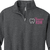 Personalized 1/4 zip Dental Sweatshirt - Unisex Sizing