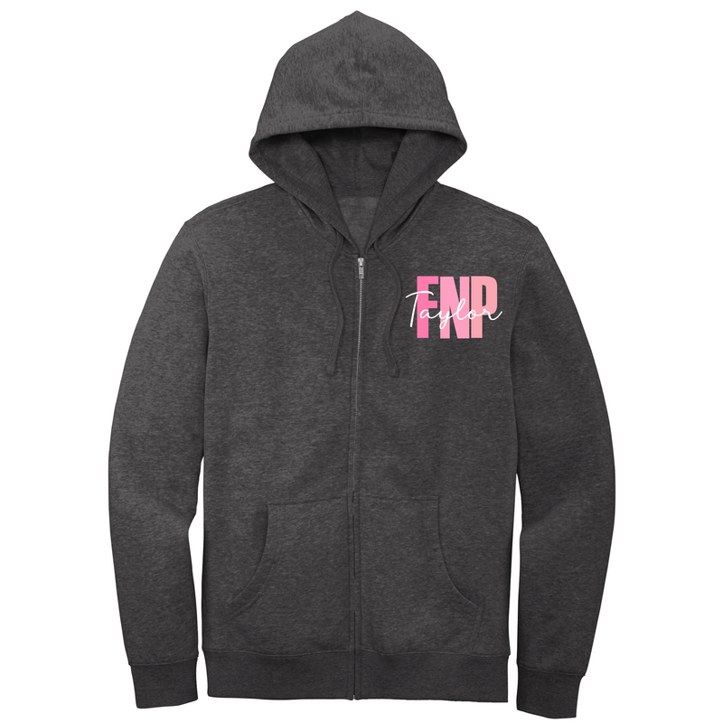 Brooke District Unisex Full Zip Blue or Pink Certification Sweatshirt