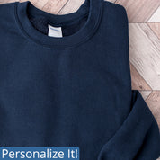 Personalized Crew Neck Sweatshirt with Healthcare Embroidery