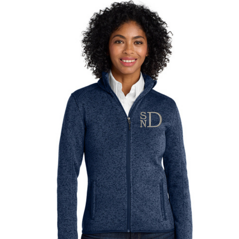 Monogrammed Port Authority® Ladies Sweater Fleece Full Zip