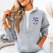 Brooke District Unisex Embroidered Full Zip Flag Caduceus Sweatshirt