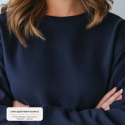 Custom Floral Appliqué Credentials Sweatshirt with Name