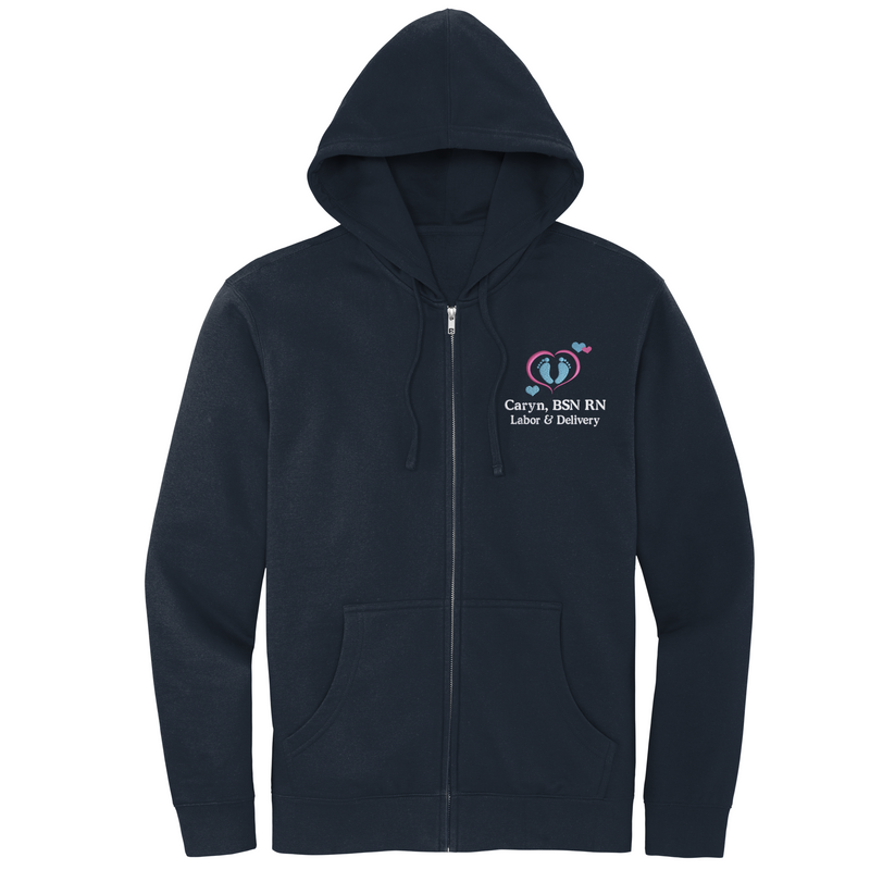 Brooke District Unisex Full Zip Embroidered Healthcare Sweatshirt