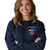 Personalized Crew Neck Embroidered Flag Caduceus Sweatshirt
