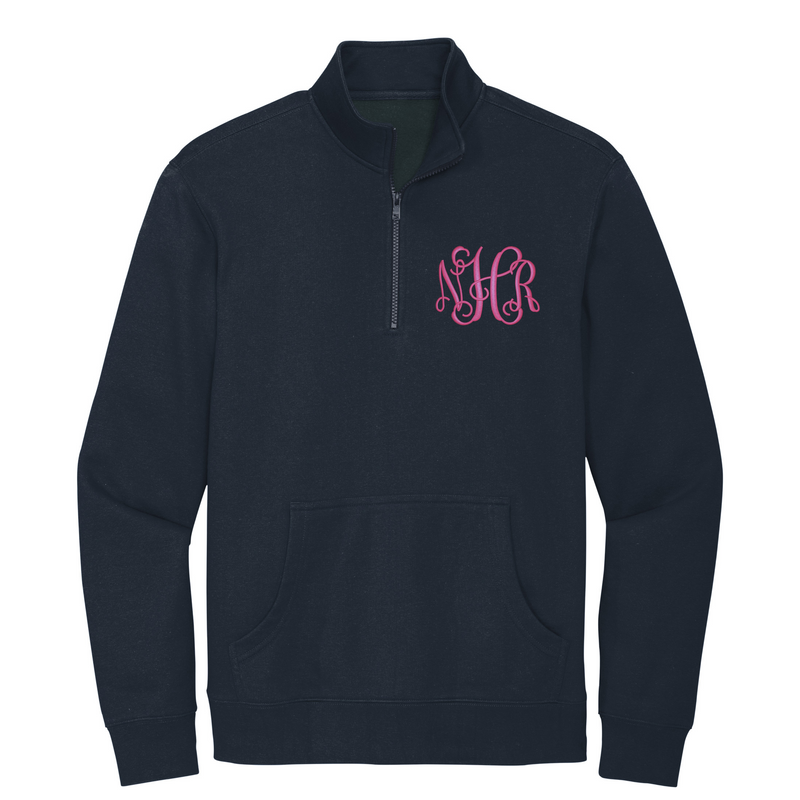 Monogrammed Brooke District Unisex 1/4 Zip Sweatshirt