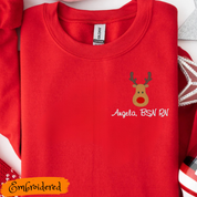 Personalized Crew Neck Sweatshirt | Reindeer