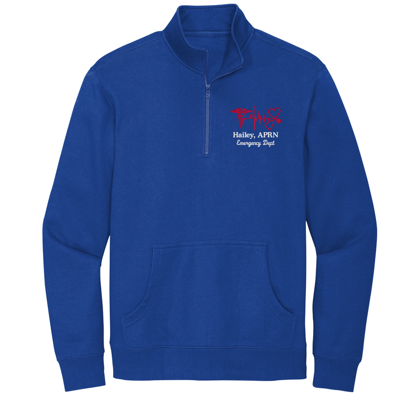 Brooke District Unisex 1/4 Zip Healthcare Sweatshirt Plus Tote Bag Combo