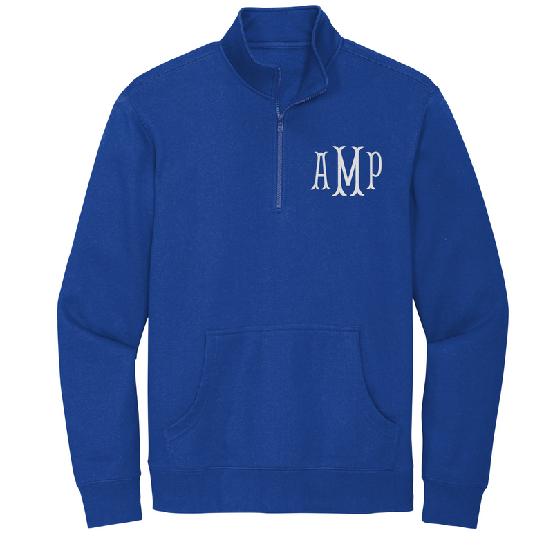Monogrammed Brooke District Unisex 1/4 Zip Sweatshirt