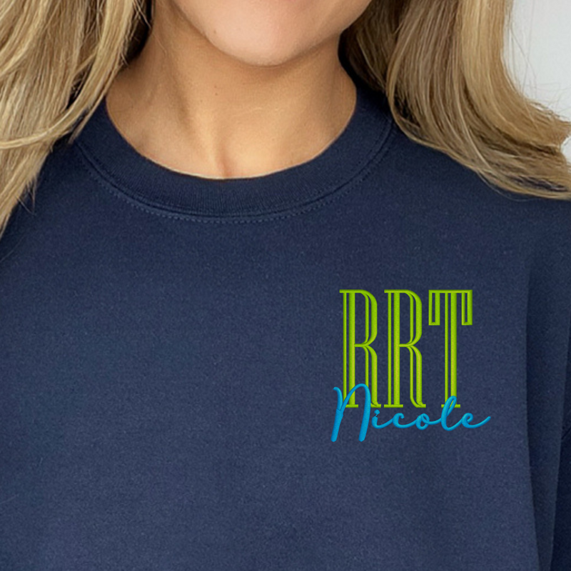 Personalized Crew Neck Sweatshirt with Tall Certifications