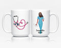 Personalized Nurse Mug | Pink Stethoscope