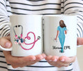 Personalized Nurse Mug | Pink Stethoscope