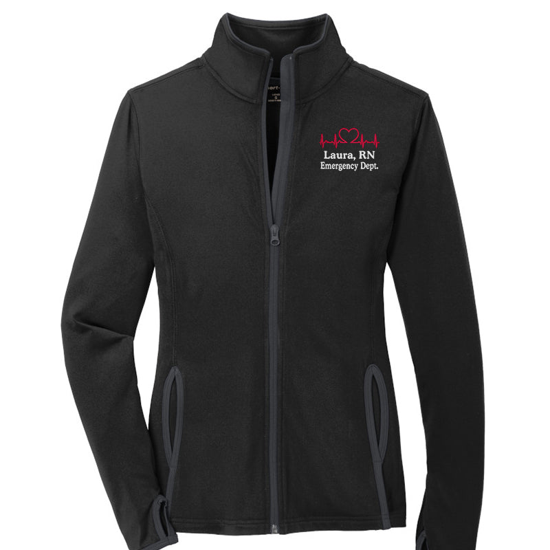 Ladies Sport-Wick® Stretch Contrast Full-Zip