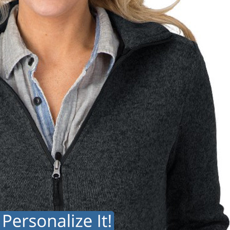 Charles River Women's Heathered Fleece Jacket PLUS Tote Bag Combo