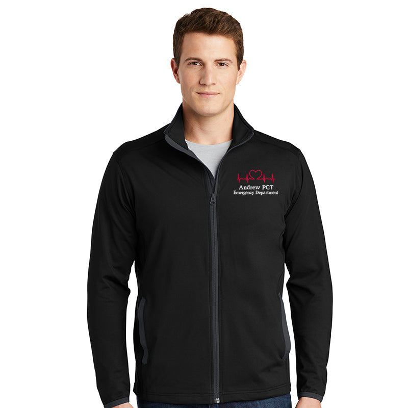 Adult Sport-Wick® Stretch Contrast Full-Zip