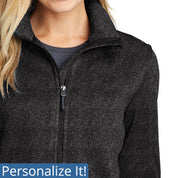 Port Authority® Ladies Sweater Fleece Full Zip