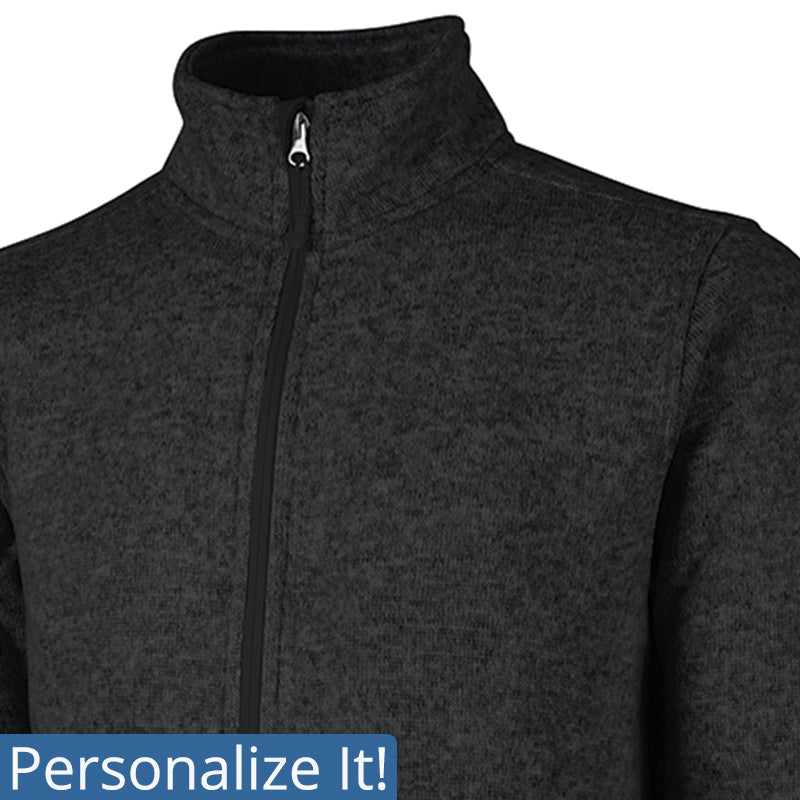 Charles River Mens Heathered Sweater Nurse Full Zip