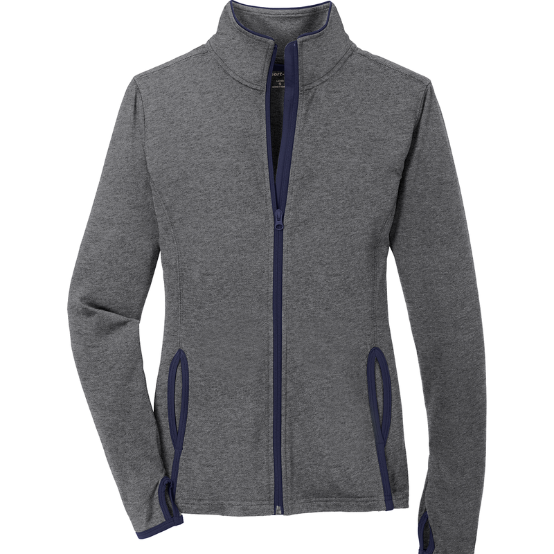 Ladies Sport-Wick® Stretch Contrast Full-Zip