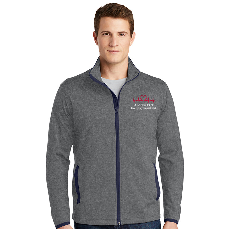 Adult Sport-Wick® Stretch Contrast Full-Zip