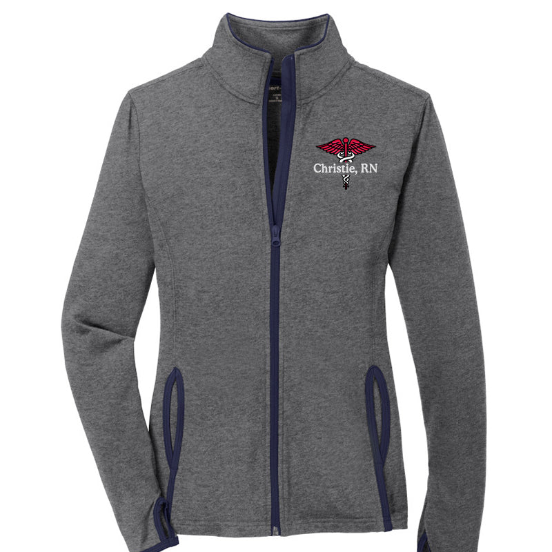 Ladies Sport-Wick® Stretch Contrast Full-Zip