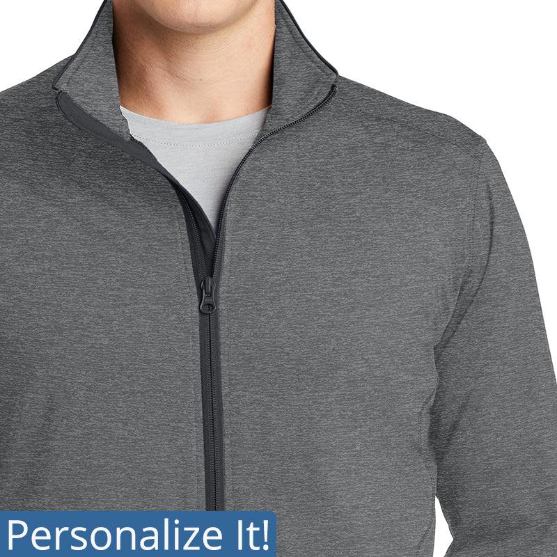 Adult Sport-Wick® Stretch Contrast Full-Zip