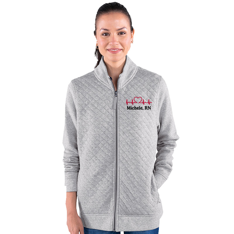 Women's Franconia Quilted Sweatshirt Full Zip