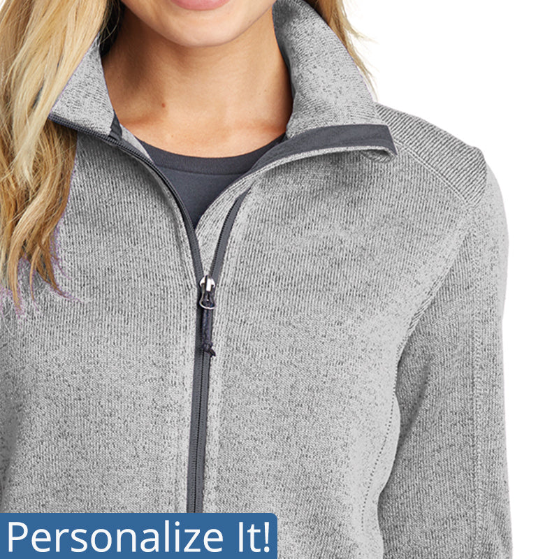 Port Authority® Ladies Sweater Fleece Full Zip