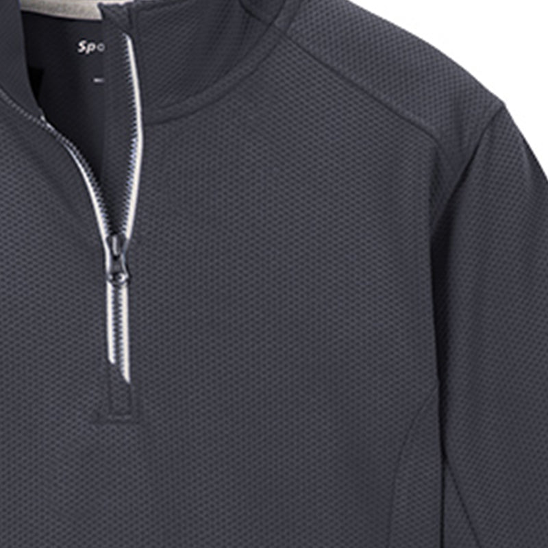ST860, Sport-Tek® Unisex Sport-Wick® Textured 1/4-Zip Pullover