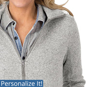 Charles River Women's Heathered Fleece Jacket PLUS Tote Bag Combo