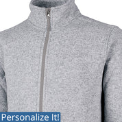 Charles River Mens Heathered Sweater Nurse Full Zip