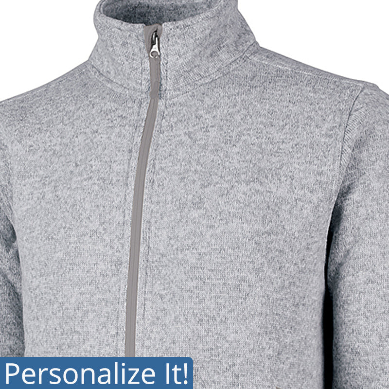 Charles River Mens Heathered Sweater Nurse Full Zip