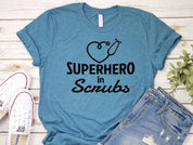 Adult Bella Canvas Tee | Super Hero in Scrubs Nurse Tee