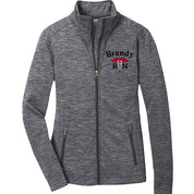 Ladies Digi Stripe Personalized Nurse Full Zip